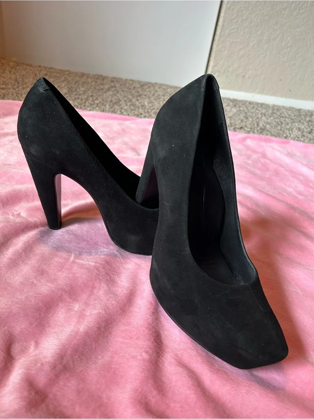 Tara Subkoff Easy Spirit Black Suede Platform Pumps - Women's Heels